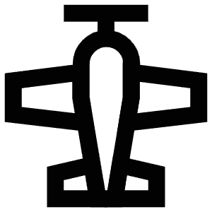 Airplane Icon from Atlas Line Set