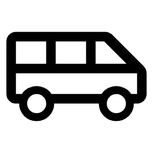 Airport Shuttle Icon from Rounded Line - Material Symbols Set