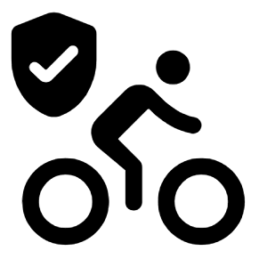 Bike Lane Fill Icon from Rounded Fill - Material Symbols Set