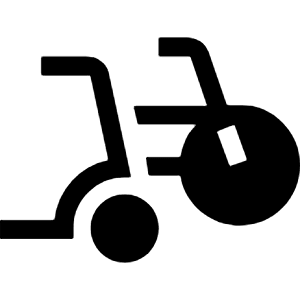 Bike Scooter Fill Icon from Outlined Fill - Material Symbols Set