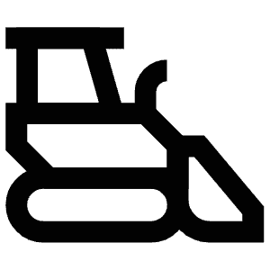 Bulldozer Icon from Atlas Line Set