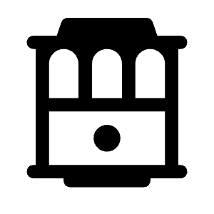 Cable Car Icon from Rounded Line - Material Symbols Set
