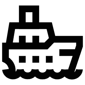 Cruise Ship Icon from Atlas Line Set