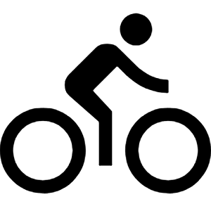 Directions Bike Icon from Outlined Line - Material Symbols Set