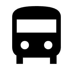 Directions Bus Fill Icon from Sharp Fill - Material Symbols Set