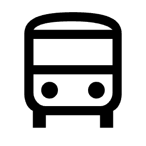 Directions Bus Icon from Sharp Line - Material Symbols Set