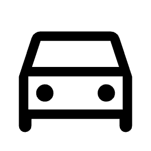 Directions Car Icon from Rounded Line - Material Symbols Set