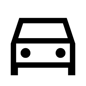 Directions Car Icon from Sharp Line - Material Symbols Set