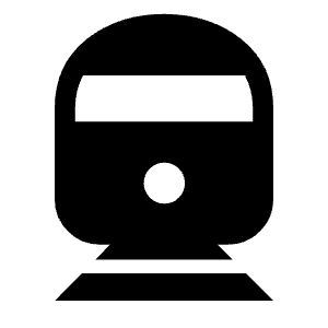 Directions Railway 2 Fill Icon from Outlined Fill - Material Symbols Set