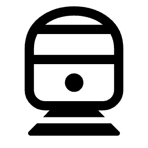 Directions Railway 2 Icon from Rounded Line - Material Symbols Set
