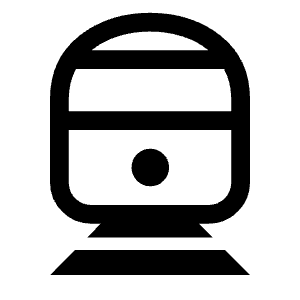 Directions Railway 2 Icon from Sharp Line - Material Symbols Set