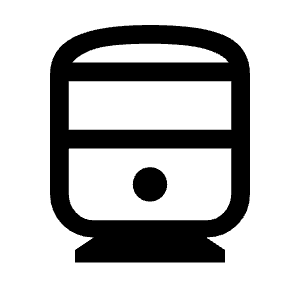Directions Railway Icon from Outlined Line - Material Symbols Set