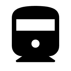 Directions Railway Fill Icon from Rounded Fill - Material Symbols Set