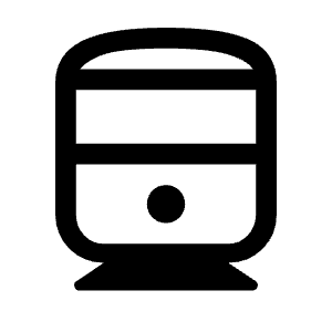 Directions Railway Icon from Rounded Line - Material Symbols Set