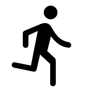 Directions Run Fill Icon from Rounded Fill - Material Symbols Set