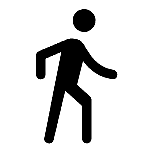 Directions Walk Fill Icon from Rounded Fill - Material Symbols Set