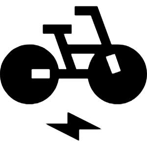 Electric Bike Fill Icon from Sharp Fill - Material Symbols Set