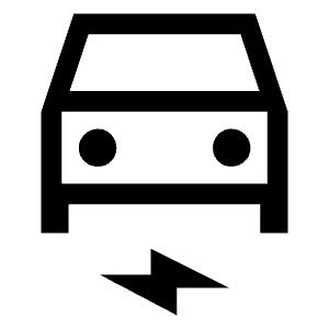 Electric Car Icon from Sharp Line - Material Symbols Set