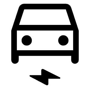 Electric Car Icon from Rounded Line - Material Symbols Set
