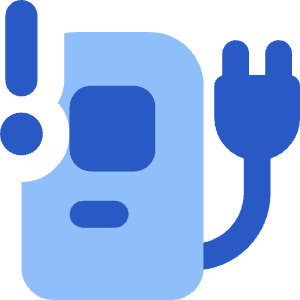 Electric Charging Station Alert Icon from Core Flat Set
