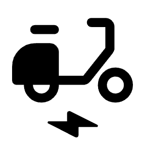 Electric Moped Fill Icon from Rounded Fill - Material Symbols Set
