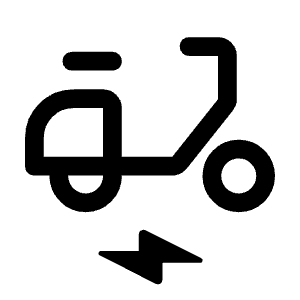Electric Moped Icon from Rounded Line - Material Symbols Set