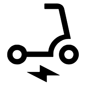 Electric Scooter Icon from Outlined Line - Material Symbols Set