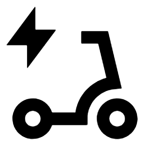 Electric Scooter Icon from Sharp Line - Streamline Material Free Set