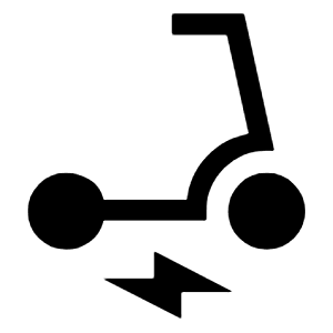 Electric Scooter Fill Icon from Sharp Fill - Material Symbols Set