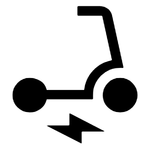 Electric Scooter Fill Icon from Outlined Fill - Material Symbols Set