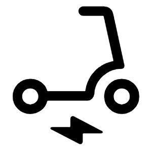 Electric Scooter Icon from Rounded Line - Material Symbols Set