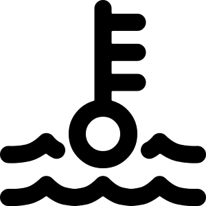 Engine Temperature Warning Icon from Ultimate Bold - Free Set