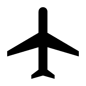 Flight Icon from Sharp Line - Material Symbols Set