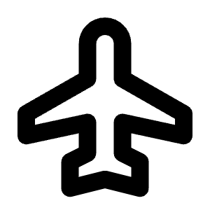 Flight Icon from Outlined Line - Material Pro Free Set