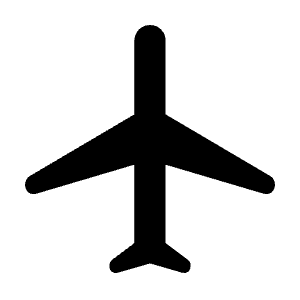 Flight Fill Icon from Rounded Fill - Material Symbols Set