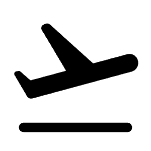 Flight Takeoff Icon from Rounded Line - Material Symbols Set