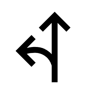 Fork Left Fill Icon from Outlined Fill - Material Symbols Set