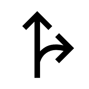 Fork Right Icon from Outlined Line - Material Symbols Set
