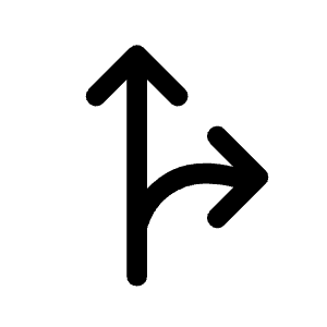 Fork Right Icon from Rounded Line - Material Symbols Set
