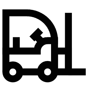 Forklift Warehouse Vehicle Icon from Atlas Line Set