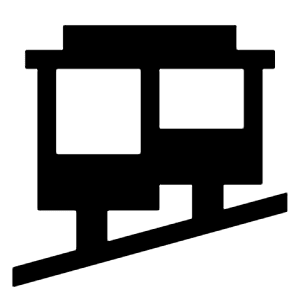 Funicular Fill Icon from Outlined Fill - Material Symbols Set