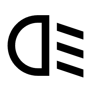 Headlight Low Icon from Sharp Line - Material Pro Free Set