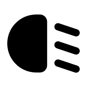 Headlight Low Fill Icon from Rounded Fill - Material Pro Free Set