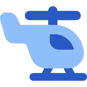 Helicopter Side Icon from Core Flat Set