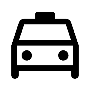 Local Taxi Icon from Rounded Line - Material Symbols Set