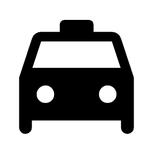 Local Taxi Fill Icon from Rounded Fill - Material Symbols Set