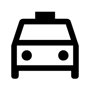 Local Taxi Icon from Outlined Line - Material Symbols Set