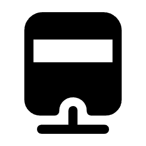 Monorail Fill Icon from Rounded Fill - Material Symbols Set