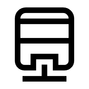 Monorail Icon from Sharp Line - Material Symbols Set