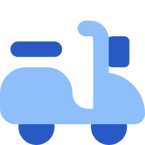 Motorcycle Courier Icon from Core Flat Set